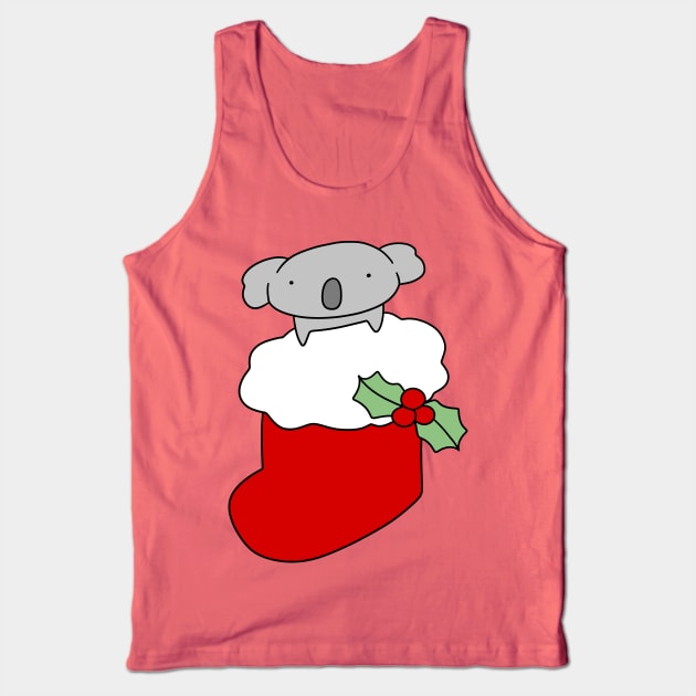 Christmas Stocking Koala Tank Top by saradaboru